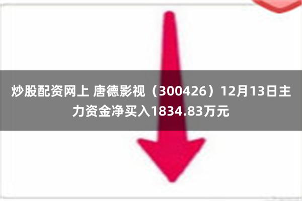 炒股配资网上 唐德影视（300426）12月13日主力资金净买入1834.83万元