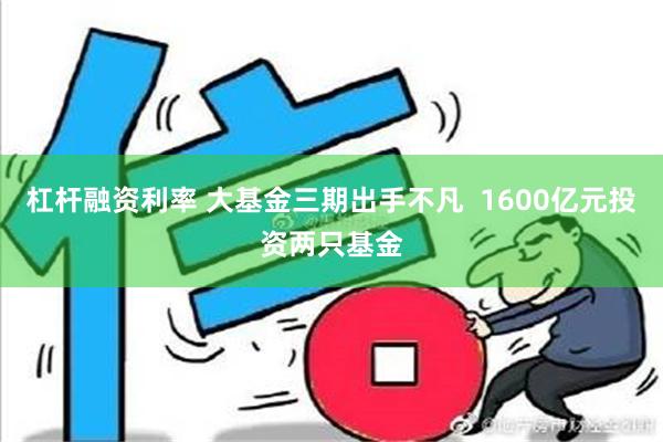 杠杆融资利率 大基金三期出手不凡  1600亿元投资两只基金